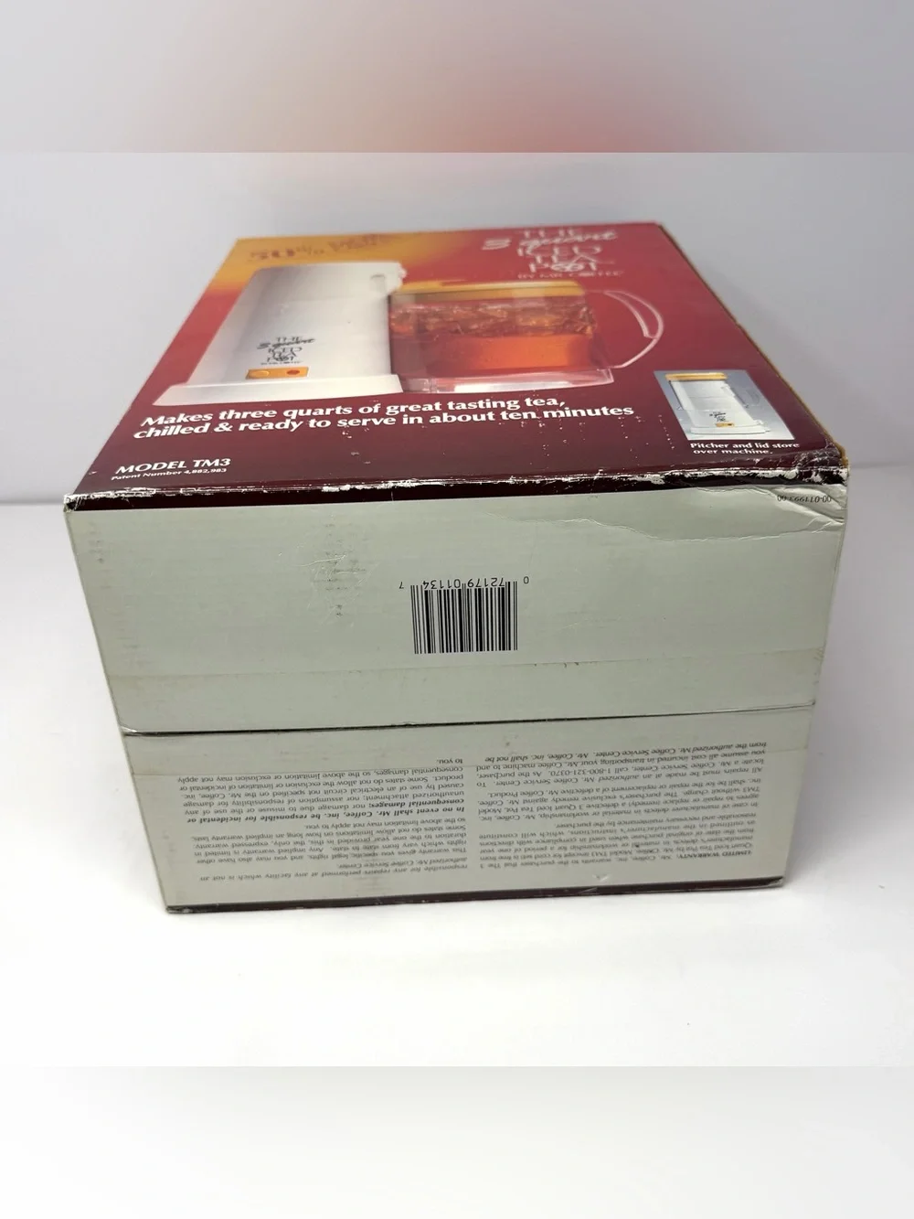 Mr. Coffee TM3 The 3 Quart Iced Tea Pot Electric Iced Tea Maker Yellow Lid NEW